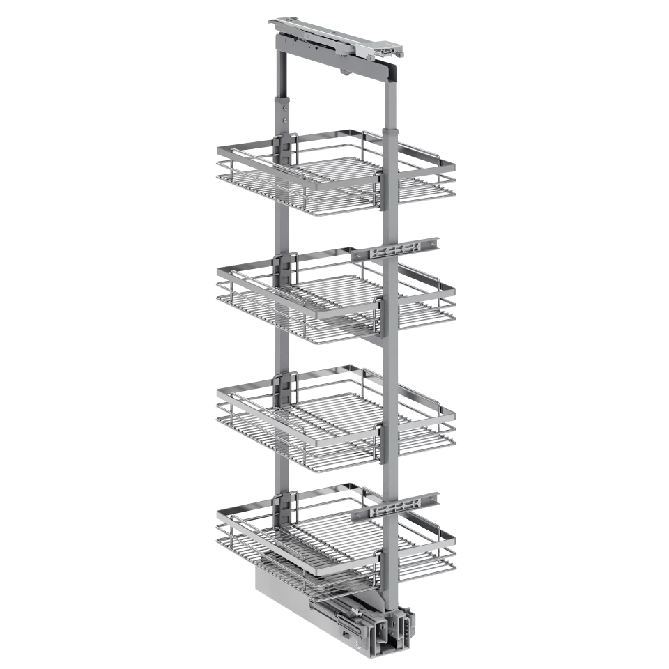 Colonne télescop amortie rotative