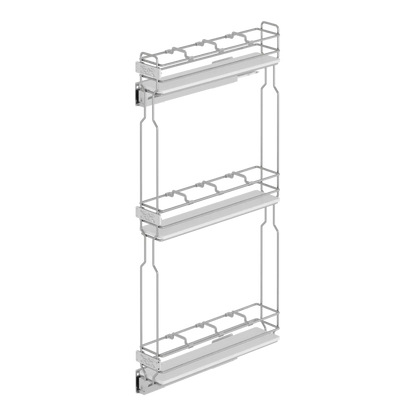 Porte-bouteille à extension complète et 3/4 paniers en bois