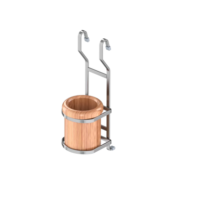 Porte pot couvert en bois crochets lux / S-4109 A